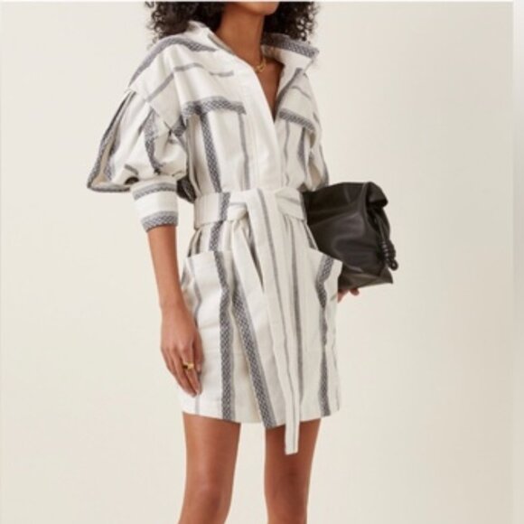 Acler Dresses & Skirts - Acler Kingsway Collared Stripe Mini Dress